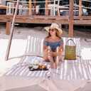 Woven Straw Tote Bag for Women, Large Capacity Beach Handbag with Leather Trim, Stylish Summer Shoulder Bag