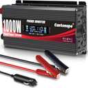 Cantonape 1000 Watt Power Inverter DC 12V to 110V/120V AC Car Inverter with LCD Display, 2 AC Outlets, 3.0A USB and 20W Type-C Car Charger for Vehicles Home Laptop Truck Black