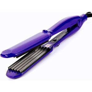 Ceramic Crimper Iron for Volumizing Fluffy Hairstyle, Corrugation Crimper Hair Iron, Anti Static Ceramic Hair Crimping Iron Adjust Temperature (purple)