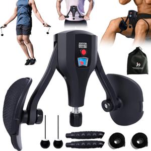 Thigh Trainer Pro 0-132 lbs Adjustable Resistance, Inner Thigh & Pelvic Floor Kegel Exerciser with Arm Workout Handles & Wireless Jump Rope for Home Fitness for Women & Men (Black)