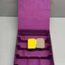 ZLCA Card Storage Box for MTG PTCG, Commander Deck Box Holds 3200+ Cards, Trading Card Storage Case with 4 Stoppers, Card Organizer for TCG Sport Cards(Black&Purple)