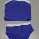 Girls Tankini Swimsuits Two Piece Bathing Suit Beach Vacation Swimwear Size 6-14 Years (Navy)