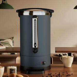 Commercial 100-Cup Stainless Steel Coffee Urn, 12L / 3.2 Gal Electric Coffee Maker with Double-Wall Insulation, Hot Beverage Dispenser for Events, Catering & Buffets