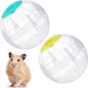 2 Pieces Hamster Ball Hamster Exercise Ball 5.7 Inch Guinea Pigs Running Balls Transparent Plastic Hamsters Wheel for Mini Dwarf Rabbits Small Pets to Reduce Boredom and Increase Activity
