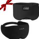 LC-dolida Bamboo Cotton Bluetooth Sleep Mask, 2 in 1 3D Soft Sleep Mask with Sleep Headphones