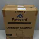 Favoyard Outdoor Deep Seat Cushion Set, 22 x 22 Inch Rainproof & 3-Year Fade Resistant Patio Furniture Cushions, Removable Seat Bottom & Back Cushion Covers with Ties for Chair, Sofa, Couch, Blue