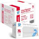 Basic Synmax Vinyl Exam Gloves Disposable Exam Gloves, 4 Mil, Latex & Powder Free, BMPF-3004Blue XL Size Case of 1000