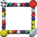 Basketball Soccer Ball Tennis Ball Balls Frame Wall Decal Wall Dcor Vinyl Sticker Size: 26 x 26