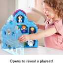 Fisher-Price Little People Toddler Toy Disney Frozen Carry Along Castle Case Playset with Figures for Pretend Play Kids Ages 18+ Months (Blue)