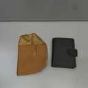 POKOFO Large RFID Genuine Leather Card Holder Trifold Wallet Snap Closure 3 ID Windows for men (Black)