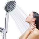 High Pressure Handheld Shower Head Briout 5-Settings Powerful Water Spray Shower Head against Low Pressure Water Flow with Stainless Hose and Adjustable Mount
