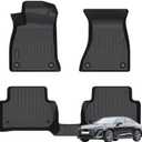 Priprilod Floor Mats Fit for Audi A5/S5 Sedan or Sportback 2018-2025 All Weather Protector TPE Floor Liners Custom Fit Car Mats Non-Slip,Only Sedan or Sportback Models