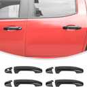 Linskip Door Handle Covers Compatible with 2014-2022 Chevrolet Colorado & GMC Canyon, Door Handle Protector for Chevy Colorado Exterior Accessories Carbon Fiber