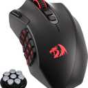 Redragon M921 MMO Gaming Mouse, 12400 DPI High Precision Wired RGB Mice w/18 Programmable Buttons, 12 Side Macro Keys, Software Supports for PC Laptop