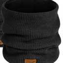 Warmer,Balaclava Face Mask & Soft Fleece neck gaiter Winter Face Cover for Men & Women Outdoor Activities (1, Black)