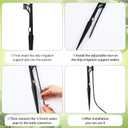 25 Pcs 12.8 Inch Drip Irrigation Stakes with 360 Degree Sprayer Emitters and Sprinkler Extension Riser for 1/4 Inch Drip Tubing Micro Sprinkler Heads Stakes for Garden Watering System, Red