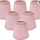 Royal Designs, Inc. CS-1058-5PNK-6 Designer Mushroom Pleat Empire Chandelier Lamp Shade, 3 x 5 x 4.5, Pink, 6-Pack