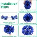 AOPANDA Cheerleading Pom Poms with Baton Handle for Team Spirit Sports Dance Cheering Kids Adults (Red and Black)