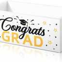 Sintuff Class of 2025 Graduation Candy Dish Congrats Grad Wooden Serving Bowl Rustic Large Wood Graduation Cards Box to Collect Letters Greeting Gift for Class of 2025 Party Decoration Supplies