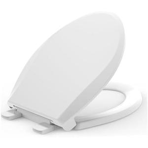 K-4636-RL-0 Elongated Toilet Seat Replacement for KOHLER 4636-RL-0 Elongated Bowl Toilet Seat Slow-Close, Soft Close toilet Seat and Lid, White
