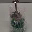 OFFIDIX Glass Plant Mister, 6.3 Inches Tall Vintage Style Spritzer Bronze Plastic Top Pump One Hand Watering Can Indoor Plant Spray Bottle for Garden, Plants, Cleaning (Dark Green)