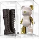26 Inch Extra Tall Acrylic Display Case XXXXX-Large Tall Boots Shoe Box 13.8x 12.2x 23.6" Clear Collectible Display Cabinet with Magnetic Door,Stackable Long Boot, Multiple Pair of Shoes Storage Box