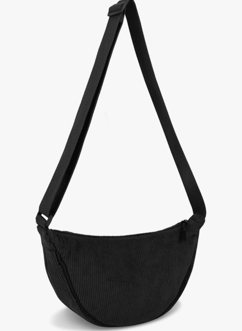 Nylon Crescent Crossbody Bag for Women Purses Trendy Men,Small Travel Sling Bag Hobo