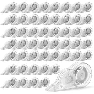 50 Pcs Correction Tape, 39.4 Ft White Wrong Out Tear-Resistant Bulk, Instant Corrections Easy To Use Applicator for School, Office, Note Taking, Journal (Tape Width 0.2 in, Clear) (1 Count (Pack of 50))