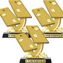 Sieral 3 Pieces 5.5 Inch Cornhole Trophy Cornhole Tournament Award Cornhole Winner Award Prize Gift for Tournaments, School Match Sports Competition Teams
