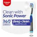 Colgate Total Advanced 360 Floss Tip Sonic Battery Powered Toothbrush, 2 Pack (Multicolored)