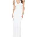 Amazon.com: TRENDY VIBEZ Womens V Neck Maxi Dress, Sexy Sleeveless Formal Casual Bodycon Long Dress, Summer Wedding Guest Dresses, White, Large : Clothing, Shoes & Jewelry