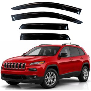 KPY Rain Guards Window Visors for 2014-2023 Jeep Cherokee