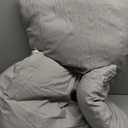 Egg Chair Cushion, Hanging Basket Hammock Seat Cushion, Thick Soft Egg Swing Chair Pad with Headrest for Patio Porch Furniture Outdoor (Grey, 39.37x45.28x4.72in)