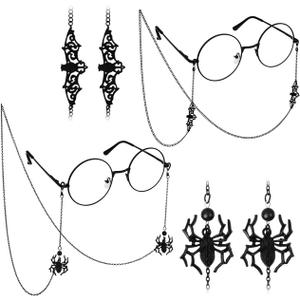 DS. DISTINCTIVE STYLE Gothic Glasses Chain with Pendants Halloween Metallic Chain for Glasses Around Neck for Women, 2 Pack