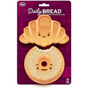 2 x Genuine Fred Daily Bread Kitchen Sponges, Set of 2, Croissant and Bagel Inspired Sponges, Fun and Quirky Kitchen Accessory