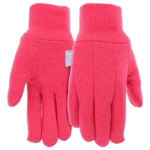 MUD Basic Jersey Cotton Youth Helper Gloves, Extreme Comfort, Elastic Knit Wrist, Hand Protection, Ages 9-12 Yrs., Pink (MD60001W-K) (Pack Of 3)