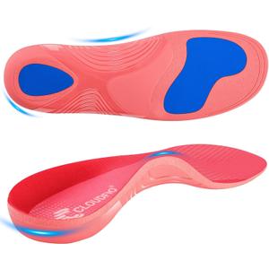 Cloudflo Plantar Fasciitis Insoles for Men Women,High Arch Support for Pain Relief,Shoe Inserts Orthotic for Flat Feet,Work Boot Insoles for Shock Absorbing Inserts (Fit for Standing All Day) P-S
