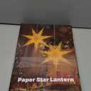 2 Pack 26.8 Inch Paper Star Lantern Christmas Decor with Timer, 3D 8 Modes 7-Pointed Star Diwali Hanging Paper Lights, Christmas Decorations Lamp Indoor for Birthday Wedding Party (White)