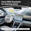Brake Pedal Lock, Car Anti Theft Car Device Brake Clutch Lock, Heavy-Duty Stainless Car Locks Security Protection, Anti-Theft Prevention Device with Steering Wheel Sunshade for Cars/SUV/Van