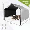 Dog Shade for Outside, 4'x4'x3' Large Outdoor Dog Tent, Waterproof All-Season Pet Canopy Shelter with Ground Nails for Dogs, Cats, Small Animals and Livestock