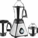 Preethi Steele 3-Jar Mixer Grinder, 550-Watt, Silver