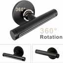SKOWLL Bathroom Waterfall Shower Wall Mount Waterfall Spout with 360 Hight Pressure Body Sprays, Modern European Showerhead Spas, Matte Black