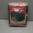 MODFUNS Christmas Ornament Storage Box Christmas Ornament Organizer Storage Box with Adjustable Dividers Fits 72 of 3 Inch Ornaments 600D Oxford Fabric Holiday Ornament Storage Container (Green)