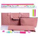 American Mahjong Tile Set(4 Layer) with Carrying Bag, 160 Engraved Acrylic Tiles, 4 All-in-One Rack/Pushers, Mahjong Game Set (Ma Jong, Mah-Jongg)