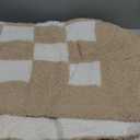 Bedsure Checkered Throw Blanket for Couch, Bed - Cozy, Soft, Anti-Static, Warm Plaid Blanket, GentleSoft, Breathable, Fluffy Christmas Decor Gift for Family and Friends, Checkered Beige, 50x60 Inches