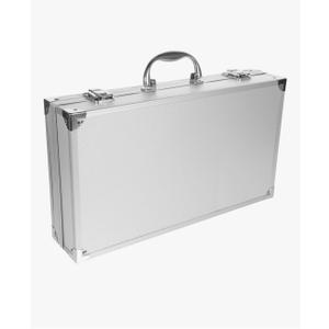 14in Aluminum Briefcase with Lock : Aluminum Tool Case Portable Carrying Case with Foam Inserts, Metal Briefcase for Men or Women (14.1x7.8x2.9inch), Silver