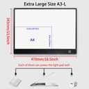 WELZK Diamond Painting Light Board A3, with Large Metal Stand, L:18.5 W:13.6 inchs Large Diamond Painting Light Pad, Dimmable Diamond Art Light Board