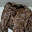 Bakyarder Womens Oversized Y2K Faux Leather Jackets Vintage Plus Size Fashion Motorcycle Coats Fall Fashion Outfits 2025 (Medium, Browns)