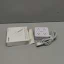 Surge Protector Power Strip - CHCORE 5Ft Braided Extension Cord with 8 Outlets with 4 USB (2 USB C) Charging Ports, Flat Plug Multi Plug Outlet Extender Charging Station for Home Office, ETL, White