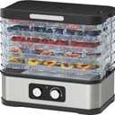 Food Dehydrator Machine for Jerky, 5 Stackable BPA-Free Trays with Temperature Control, 250W Small Dehydrator for Fruit, Beef and Deer Jerky, Mushroom, Herbs, Recipe Included, 72H Max